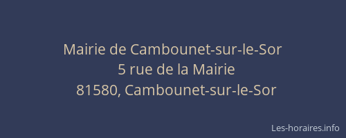 Mairie de Cambounet-sur-le-Sor