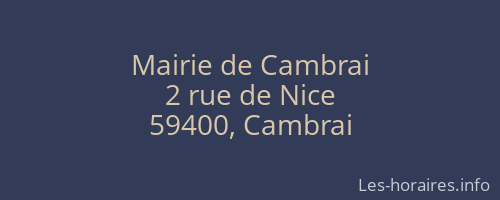 Mairie de Cambrai