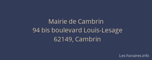 Mairie de Cambrin