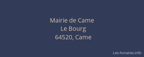 Mairie de Came