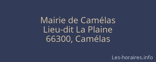 Mairie de Camélas