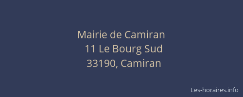 Mairie de Camiran