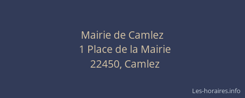 Mairie de Camlez
