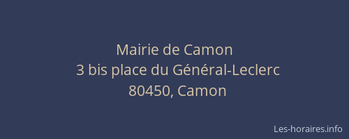 Mairie de Camon