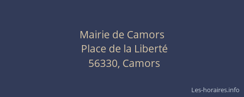 Mairie de Camors