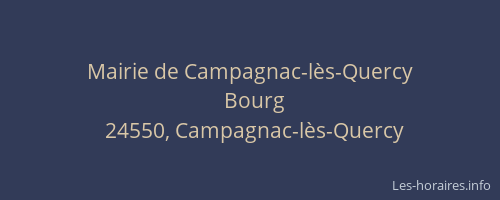 Mairie de Campagnac-l&egrave;s-Quercy