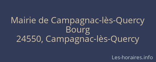 Mairie de Campagnac-lès-Quercy