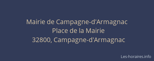 Mairie de Campagne-d'Armagnac