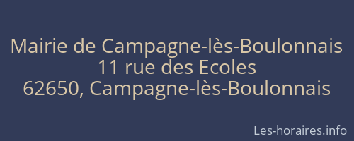 Mairie de Campagne-lès-Boulonnais