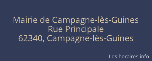 Mairie de Campagne-lès-Guines