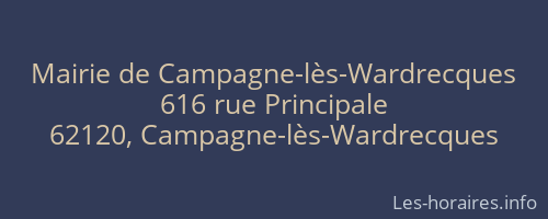 Mairie de Campagne-lès-Wardrecques
