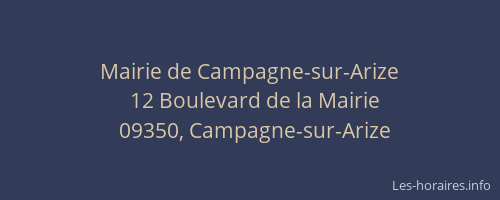 Mairie de Campagne-sur-Arize