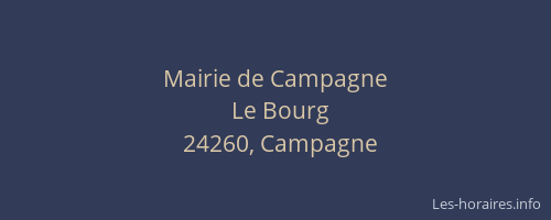 Mairie de Campagne