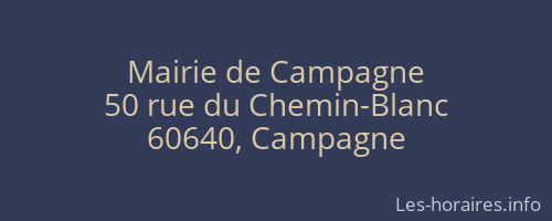 Mairie de Campagne
