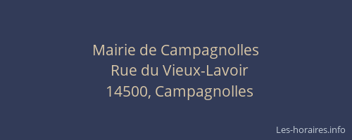 Mairie de Campagnolles