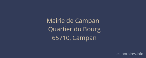 Mairie de Campan