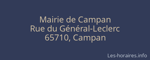 Mairie de Campan