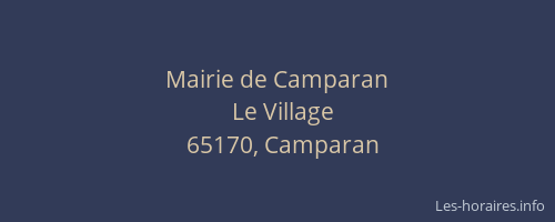 Mairie de Camparan