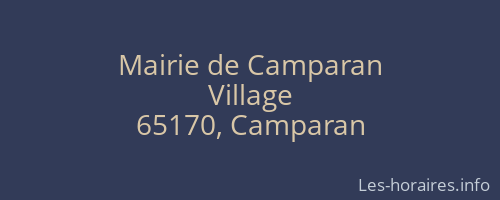 Mairie de Camparan