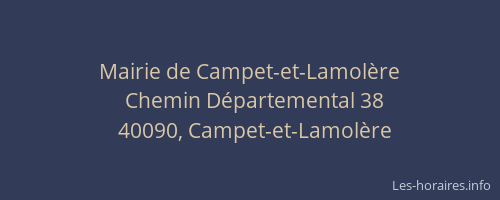 Mairie de Campet-et-Lamolère