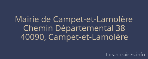 Mairie de Campet-et-Lamolère