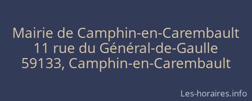 Mairie de Camphin-en-Carembault