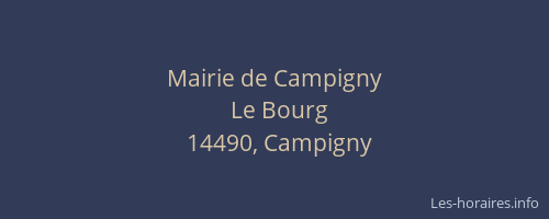 Mairie de Campigny