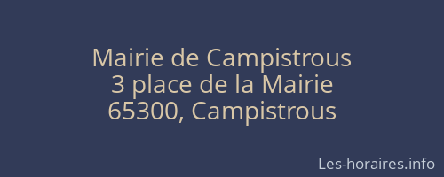Mairie de Campistrous