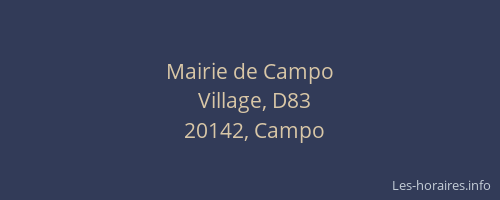 Mairie de Campo