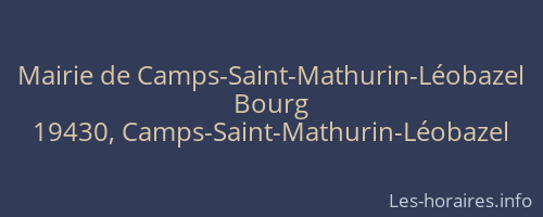 Mairie de Camps-Saint-Mathurin-Léobazel
