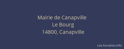 Mairie de Canapville