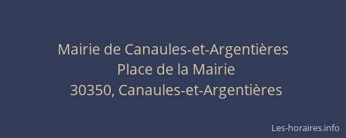 Mairie de Canaules-et-Argentières