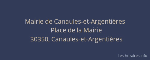 Mairie de Canaules-et-Argenti&egrave;res