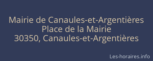 Mairie de Canaules-et-Argentières