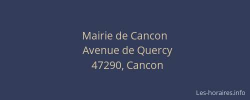 Mairie de Cancon