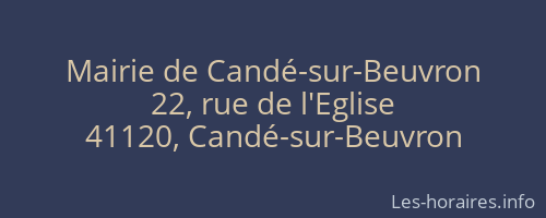 Mairie de Candé-sur-Beuvron
