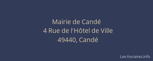 Mairie de Candé