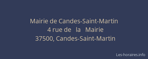 Mairie de Candes-Saint-Martin