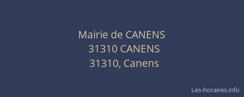 Mairie de CANENS