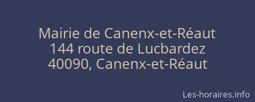 Mairie de Canenx-et-Réaut