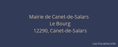 Mairie de Canet-de-Salars