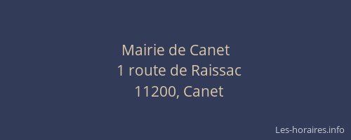 Mairie de Canet