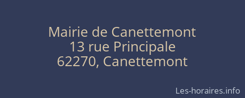 Mairie de Canettemont