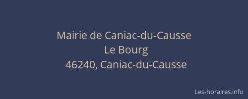 Mairie de Caniac-du-Causse
