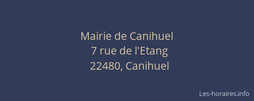 Mairie de Canihuel