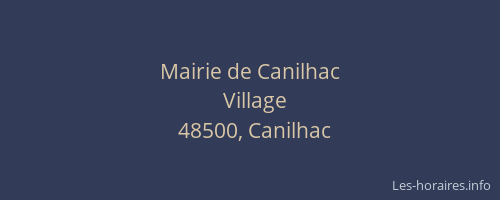 Mairie de Canilhac