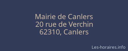 Mairie de Canlers