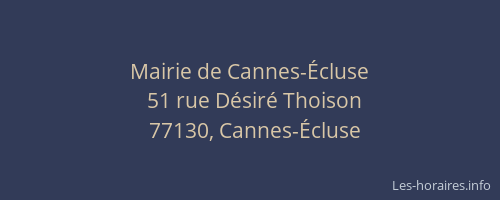 Mairie de Cannes-Écluse