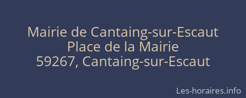 Mairie de Cantaing-sur-Escaut