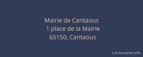 Mairie de Cantaous